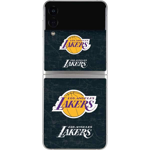 NBA Los Angeles Lakers Black Primary Logo Galaxy Z Flip4 5G Skin